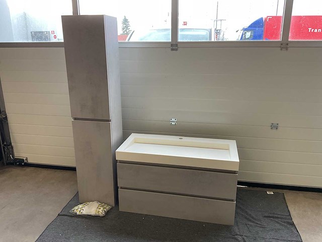 100cm badmeubelset met hangkast - afbeelding 10 van  10