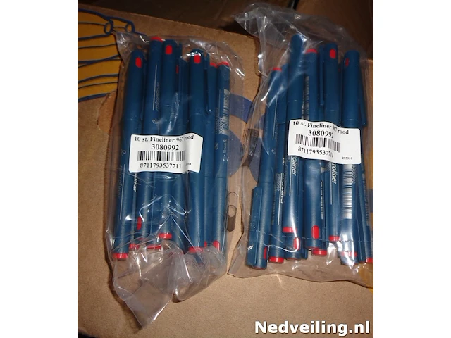 100x fine liner rood - afbeelding 2 van  3