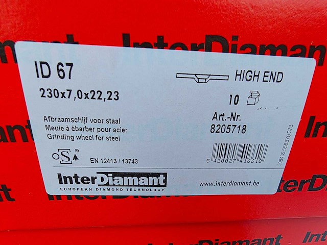 100x interdiamant - id67 - partij afbraamschijven 230mm - afbeelding 9 van  10
