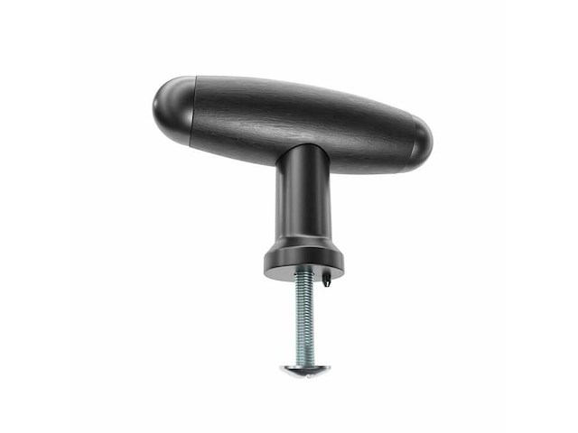 (100x) meubelknop - zwart/ebbenhout - 6 cm - afbeelding 1 van  1