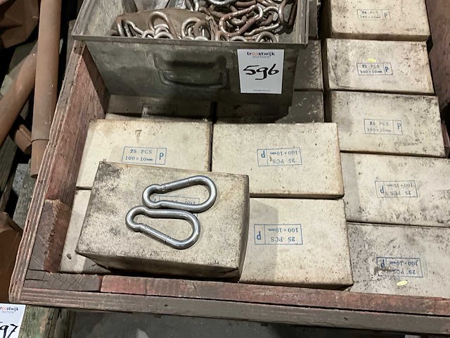 100x10 mm karabijn haken - afbeelding 4 van  5