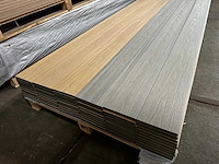 102x composiet vlonderplank massief eiken/licht grijs 400x18x2 cm - 75,5 m2 - co-extrusie - afbeelding 2 van  4
