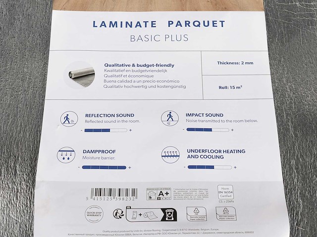105 meter silver sound eliminator ondervloer - afbeelding 4 van  4