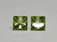 1,06ct. vierkante appelgroene peridoot-edelsteen