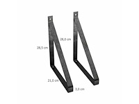 (107x) industriële plankdragers - zwart - 21 cm - afbeelding 1 van  1