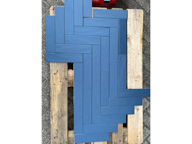 10,8 m2 handvorm tegels blauw, blauw - afbeelding 1 van  1