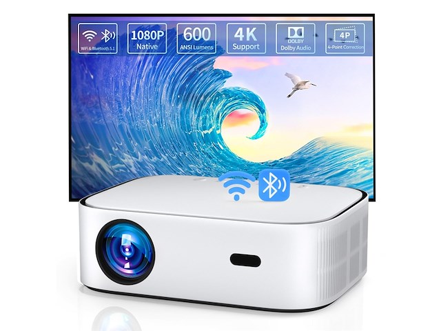 1080p beamer, wifi bluetooth met dolby 4k - afbeelding 1 van  4