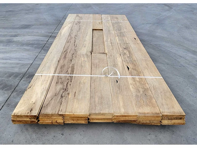 10m2 afrikaans eiken 18 x 140 mm vloerdelen , 270cm ( 27 x ) - afbeelding 1 van  5