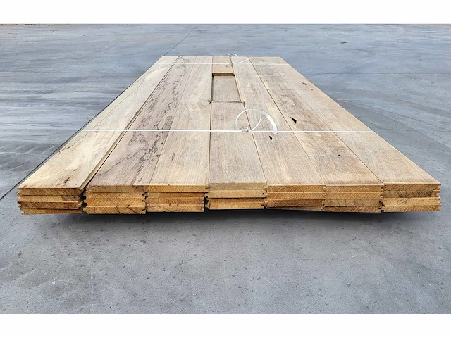 10m2 afrikaans eiken 18 x 140 mm vloerdelen , 270cm ( 27 x ) - afbeelding 3 van  5