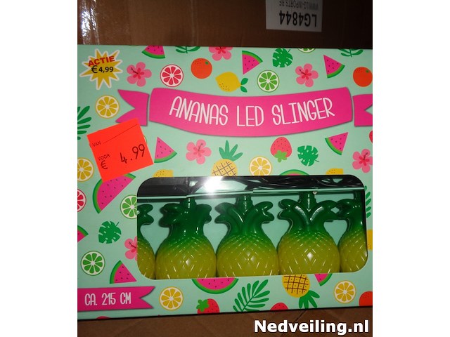 10x ananas led slinger 215cm - afbeelding 1 van  3