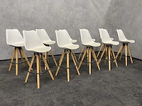 10x barkruk wit kunstleer zh76 - afbeelding 1 van  9