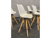 10x barkruk wit kunstleer zh76 - afbeelding 4 van  9