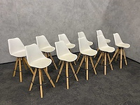 10x barkruk wit kunstleer zh76 - afbeelding 5 van  9