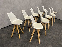 10x barkruk wit kunstleer zh76 - afbeelding 8 van  9