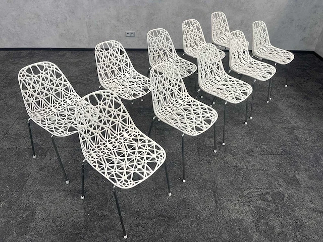 10x crassevig - design nestelbare kantinestoel - afbeelding 1 van  10