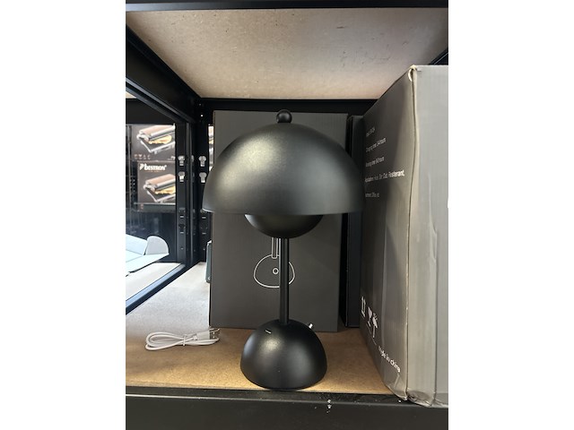 10x design tafellamp verschillende kleuren wit licht, dimbaar en oplaadbaar usb-c, zwart - afbeelding 1 van  3