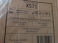 10x doos à 50 stuks coverallset active gear, x571, bouwjaar 2019 - afbeelding 3 van  6