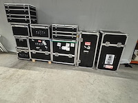 10x flightcase, zwart