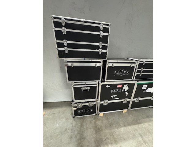 10x flightcase, zwart - afbeelding 2 van  4