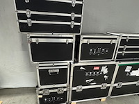 10x flightcase, zwart - afbeelding 2 van  4