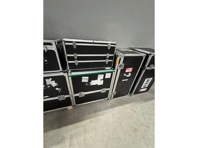 10x flightcase, zwart - afbeelding 3 van  4