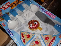 10x happy birthday cake set op kaart 24x37cm - afbeelding 3 van  3