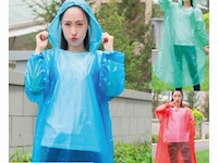 10x kinder wegwerp regenponcho