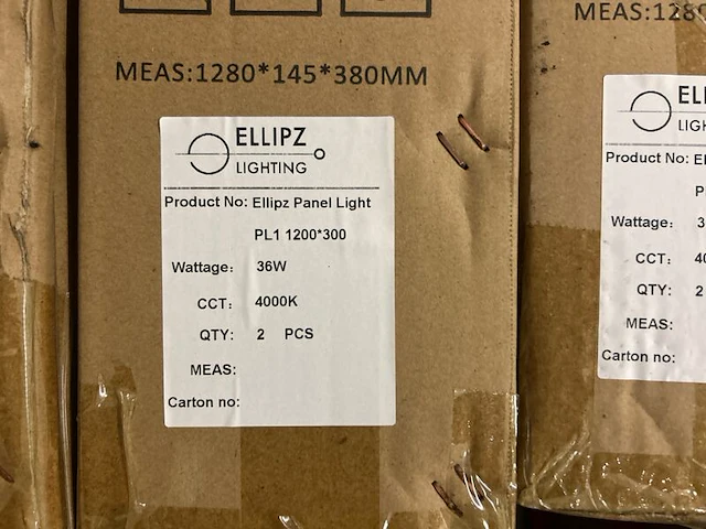 10x led paneel 120 x 30 cm 36w 4000k ellipz lighting - afbeelding 2 van  3