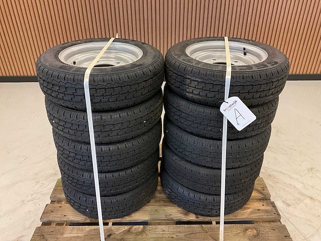 10x ongebruikt security 155/70r12c aanhanger wiel ifor williams - afbeelding 2 van  10