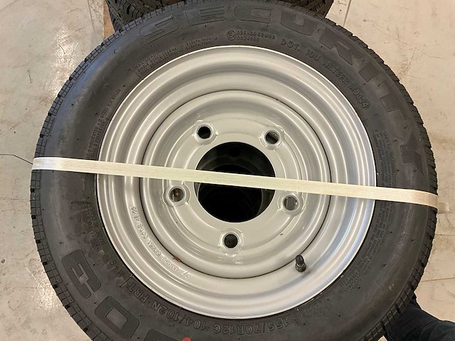 10x ongebruikt security 155/70r12c aanhanger wiel ifor williams - afbeelding 1 van  10