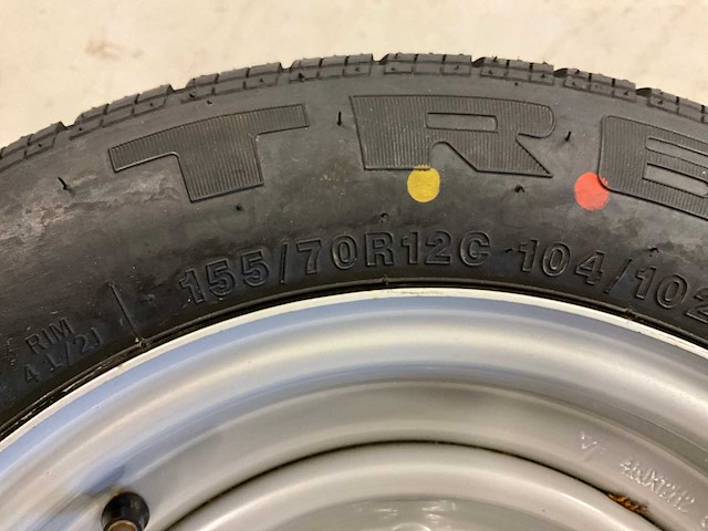 10x ongebruikt security 155/70r12c aanhanger wiel ifor williams - afbeelding 6 van  10