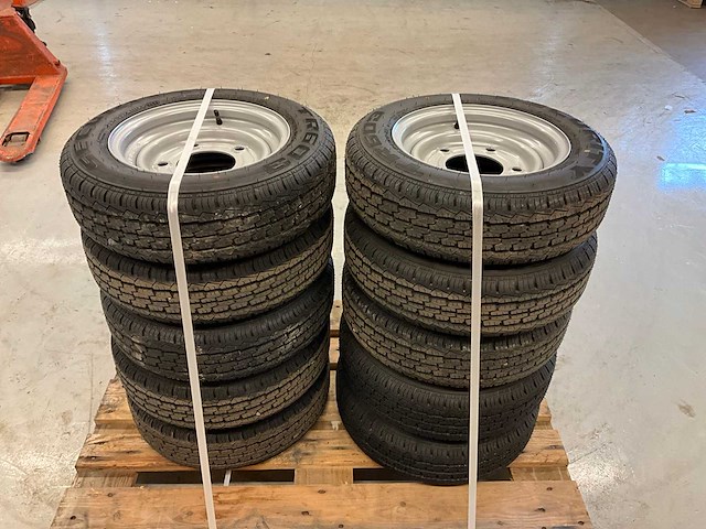 10x ongebruikt security 155/70r12c aanhanger wiel ifor williams - afbeelding 3 van  10