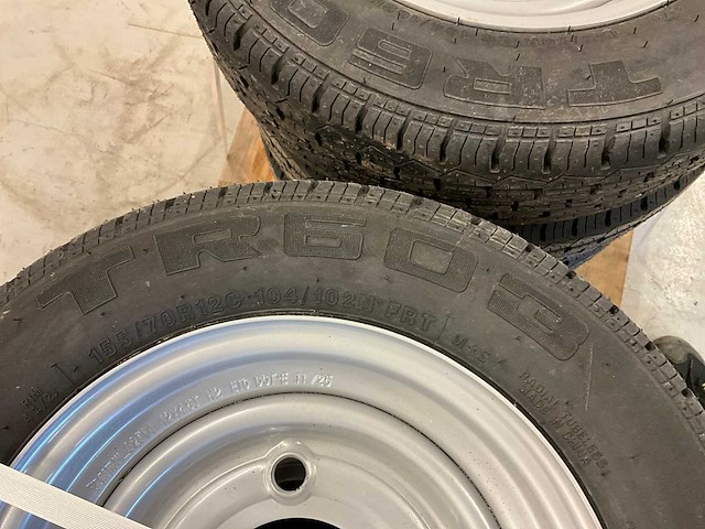 10x ongebruikt security 155/70r12c aanhanger wiel ifor williams - afbeelding 9 van  10