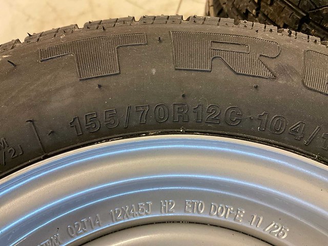 10x ongebruikt security 155/70r12c aanhanger wiel ifor williams - afbeelding 6 van  10