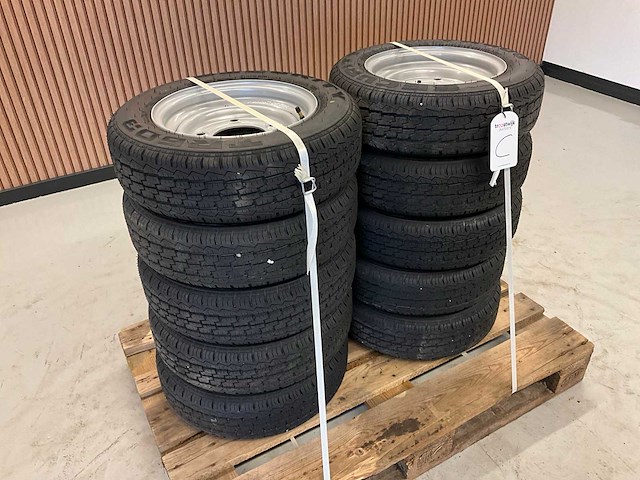 10x ongebruikt security 155/70r12c aanhanger wiel ifor williams - afbeelding 1 van  10