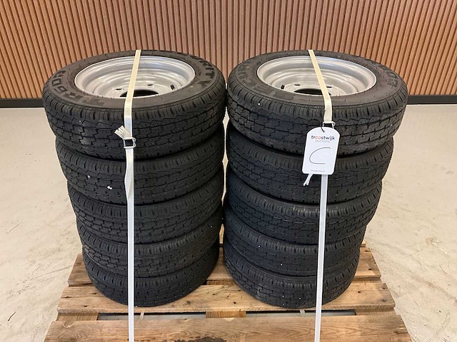 10x ongebruikt security 155/70r12c aanhanger wiel ifor williams - afbeelding 3 van  10