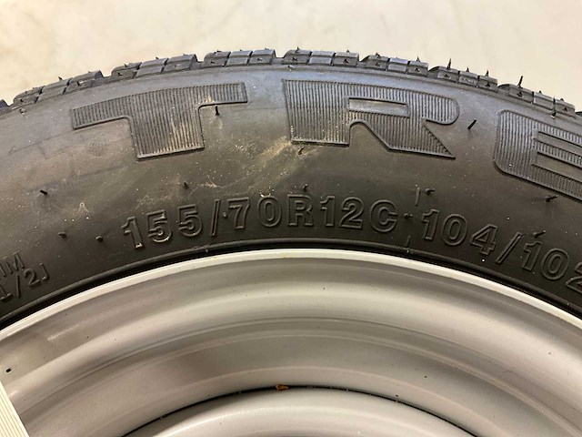 10x ongebruikt security 155/70r12c aanhanger wiel ifor williams - afbeelding 10 van  10