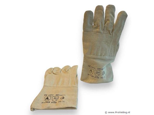 10x paar brandwerende werkhandschoenen - one size - afbeelding 1 van  1