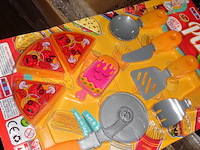 10x pizza set op kaart 24x37cm - afbeelding 3 van  3