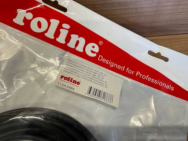 (10x) roline / delock displayport kabel - 5 mtr - afbeelding 3 van  5