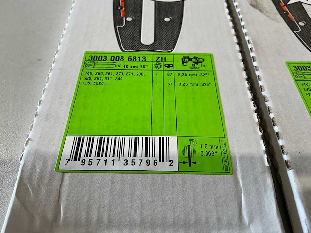10x stihl 3003 008 6813 zaagblad voor kettingzaag - afbeelding 2 van  2