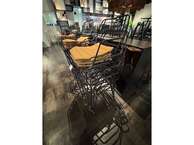 10x terrasstoel satelliet, ylfi ac, zwart - afbeelding 4 van  4