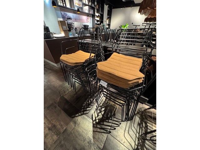 10x terrasstoel satelliet, ylfi ac, zwart - afbeelding 8 van  9