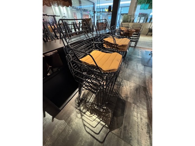 10x terrasstoel satelliet, ylfi ac, zwart - afbeelding 9 van  9