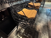 10x terrasstoel satelliet, ylfi ac, zwart - afbeelding 9 van  9