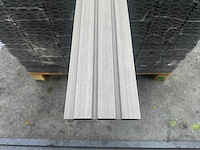 10x triple rhombus schutting grijs - composiet schutting - 18 meter schutting - afbeelding 4 van  6