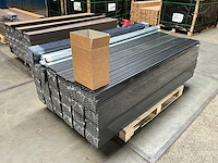 10x triple rhombus zwart composiet schutting inclusief tuinpalen (18,7 mtr) - afbeelding 2 van  6