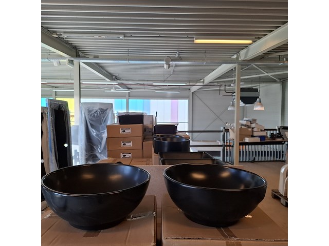 10x waskom best design, ancona, mat zwart - afbeelding 2 van  6