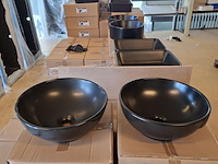 10x waskom best design, ancona, mat zwart - afbeelding 3 van  6