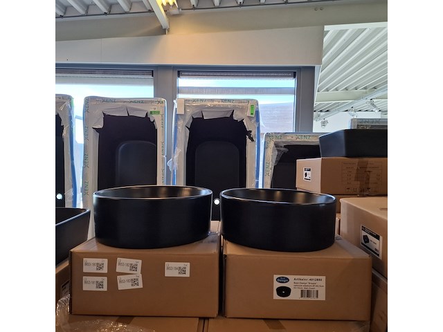 10x waskom best design, breela, mat zwart - afbeelding 1 van  7